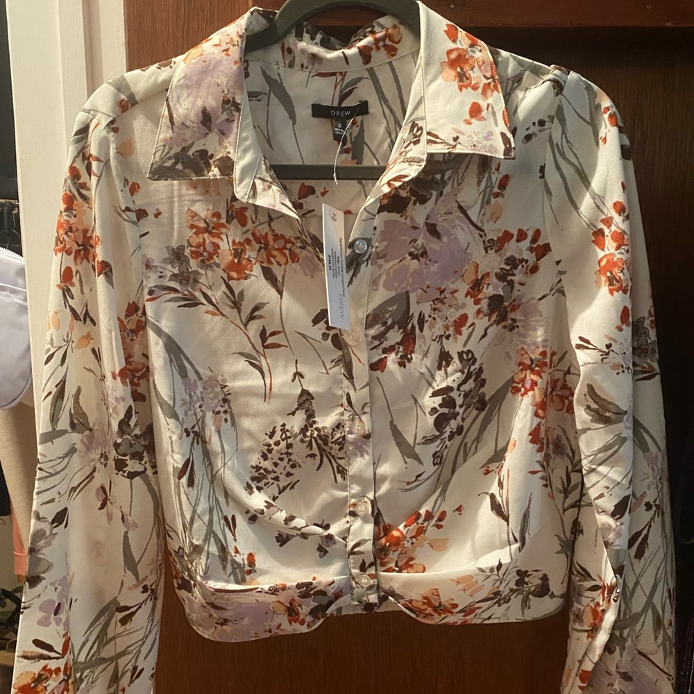 DREW floral button up blouse